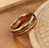 Men 8mm Tungsten Guitar String Whisky Barrel Wood Inlay Engagement Wedding Band